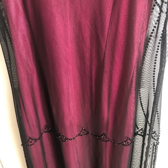 Vintage Size 8 Bellissima Fashions pink sheath dress with black sheer fabric - Picture 7 of 12